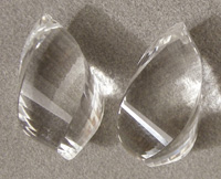 Faceted quartz beads