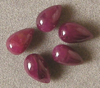 Ruby briolette beads