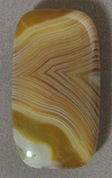 Rectangle pendant bead from yellow brown and white Queensland agate.