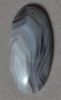 Grey and white botswana agate pendant bead.