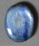 Blue kyaite oval pendant bead.