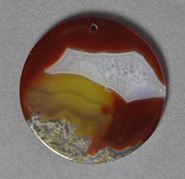 51mm round pendant bead from sardonyx agate