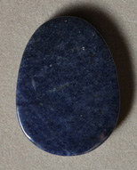 Oval pendant bead from Russian purple/blue jade.