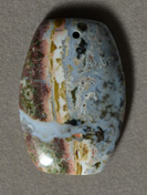 Madagascar ocean jasper pendant bead.