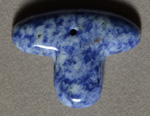 T shaped sodalite pendant bead.