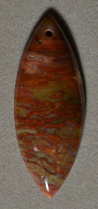 Ocean jasper flat marquise shaped pendant bead.