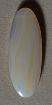 Piranha agate long oval pendant bead.