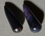 Sapphire ruby freeform pendant beads.