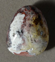 Mexican crazy lace agate freeform pendant bead.