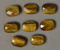 Tiger eye faceted oval beads.