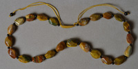 Necklace from multicolored agate beads.