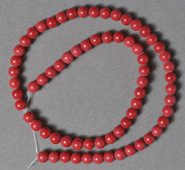 Berry red color glass round beads