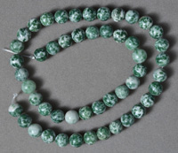 Green tree agate 8mm round beads.
