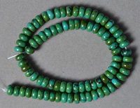 Turquoise 8x5mm rondelle beads.