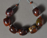 Several large barrel beads from Mexican jasper.