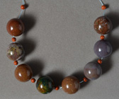 Multi color agate round beads.