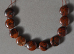 Darker Red Stone Canyon jasper coin beads.