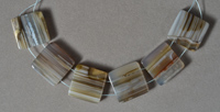 Mexican agate rectangle pendant beads.
