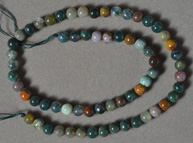 Jade 6mm multi color round beads.