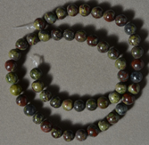 8mm bloodstone round beads.