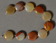 Large agate disc beads.