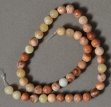 Tan and brown jasper round beads.