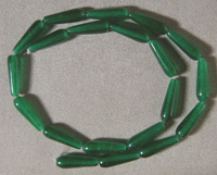 Drop beads on strand from green jade.