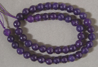 Purple ruby faceted beads