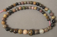 Strand of tourmaline round beads in graduated sizes.