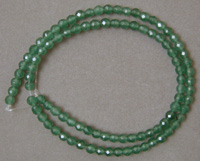 Emerald faceted round beads
