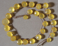 Faceted gold chalcedony