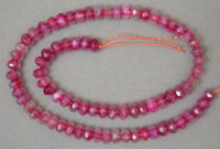 Rondelle beads from lighter purple agate.