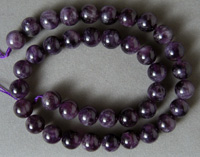 Round beads from Russican amethyst.
