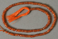 Rondelle beads from red carnelian.