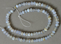 Blue chalcedony rondelle beads