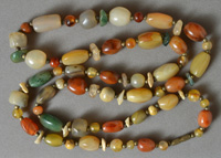 33 inch necklace from agate beggars beads.