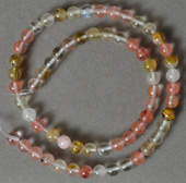 Round beads from several tourmaline shades.