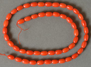 8mm barrel beads from red sea coral.
