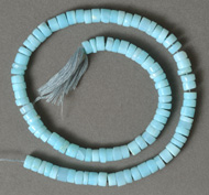 Smaller tyre disc beads from Peruvian blue opal.