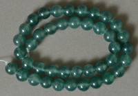 10mm round beads from green jade.