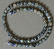 6mm round beads from blue sodalite.