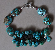 Turquoise bracelet with 18mm long ovals.