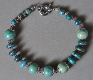 Blue and green turquoise bracelet.