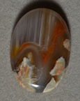 Mexican agate oval cabochon.